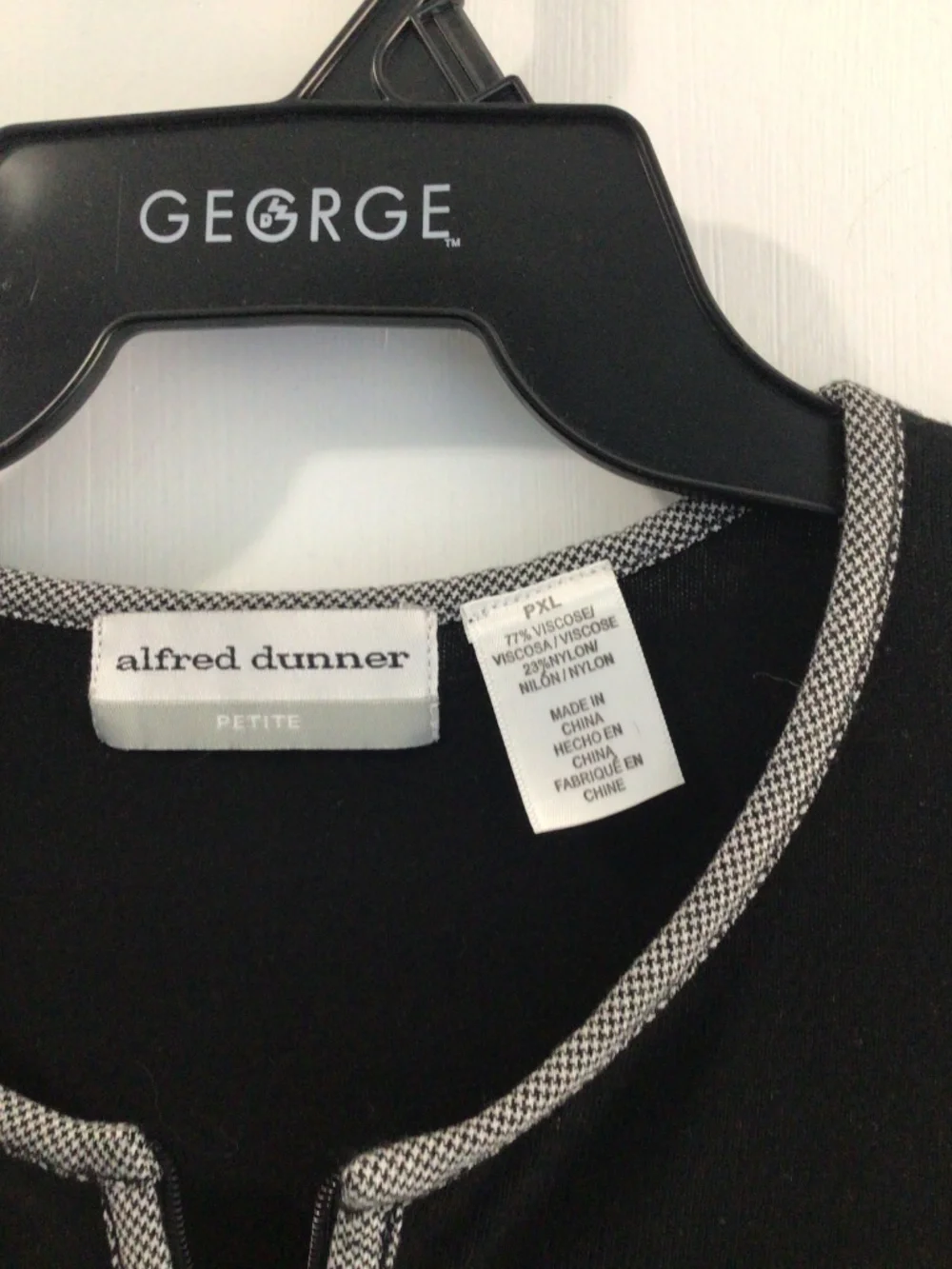 Alfred Dunner Retro Zip Cardigan PXL